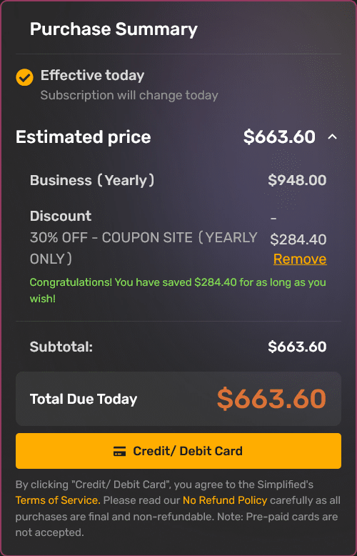 Simplified Coupon Codes 2025